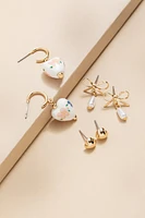 Julie Ceramic And Gold Earring Set