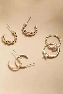 Sonya Mixed Style Hoop Earring Set