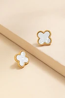 Cathy Stainless Steel Clover Stud Earrings