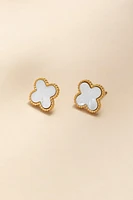 Cathy Stainless Steel Clover Stud Earrings