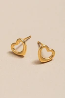 Debora Stainless Steel Heart Stud Earrings