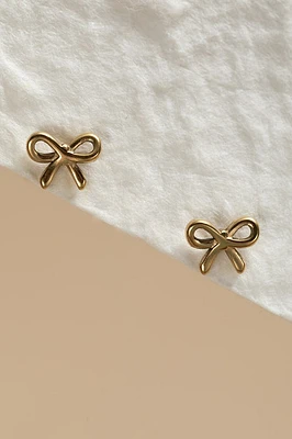 Janice Stainless Steel Bow Stud Earrings