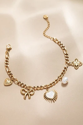 Maxine Stainless Steel Chunky Charm Bracelet