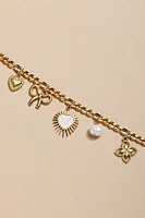 Maxine Stainless Steel Chunky Charm Bracelet