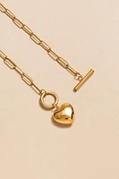 Jennie Stainless Steel Heart Toggle Pendant Necklace