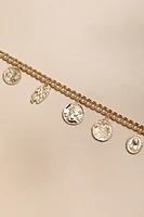 Alice Coin Charm Gold Chain Necklace