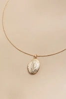 Aurora Oval Locket Pendant Necklace