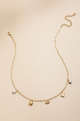 Glenda Stainless Steel Charm Necklace