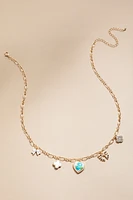 Ophelia Multiple Charm Single Strand Necklace