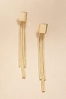 Gloria Rectangle Snake Dangle Drop Earrings