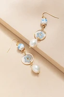 Jillian Ceramic Floral Drop Earrings