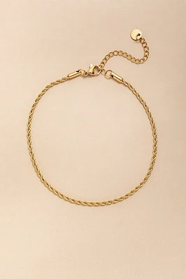 Valerie Twisted Chain Gold Anklet