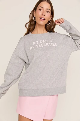 My Cat Is Valentine Graphic Sweatshirt