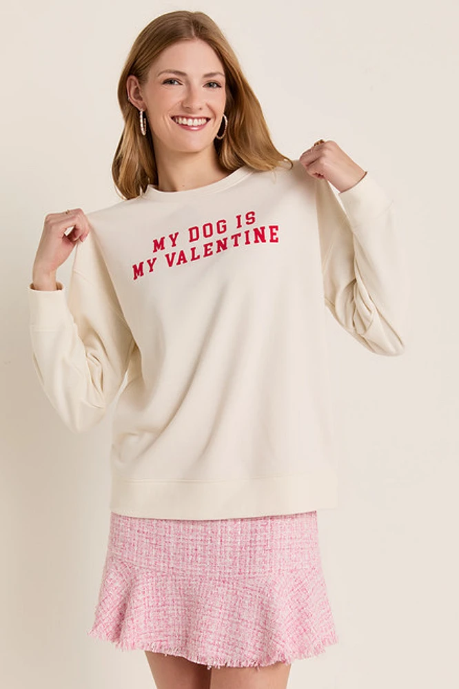 My Dog Is Valentine Graphic Sweatshirt