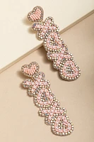 XOXO Sparkle Dangle Beaded Drop Earrings