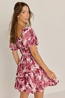 Millie Puff Sleeve Floral Mini Dress