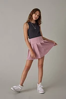 Hello Franki Plaid Pleated Skort for girls