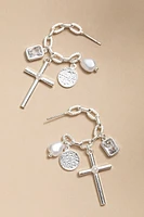 Cassandra Hoop Charm Earrings