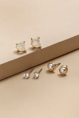 Irene Mixed Style Stud Earring Set