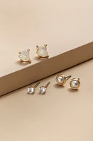 Irene Mixed Style Stud Earring Set