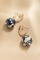 Kelsey Ceramic Charm On Gold Earrings