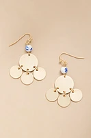 Sonya Matte Coins On Ceramic Base Earrings