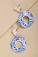 Iva Santorini Circle Drop Earrings