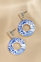 Iva Santorini Circle Drop Earrings