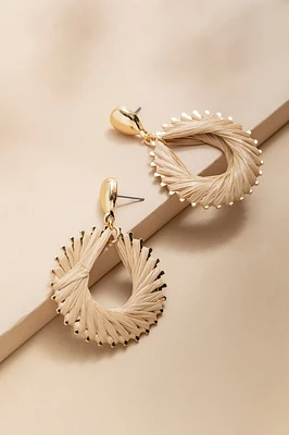 Maribel Raffia Wrap Drop Earrings