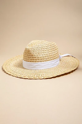 Elenor Scallop Straw Panama Hat