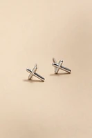 Gayle Stainless Steel Cross Stud Earrings