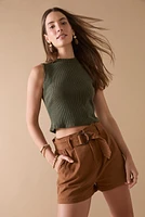 Sequoia Brushed Rib Tank Top Olive Green