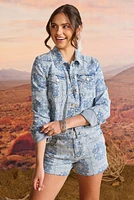 Samantha Bandana Print Denim Jacket