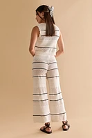 Charlene Striped Knitted Wide Leg Pants