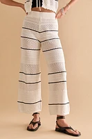 Charlene Striped Knitted Wide Leg Pants