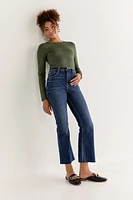 yummi by francesca's Crew Neck Tee Olive Green