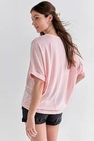 Annabeth Crew Neck Dolman Tee Light