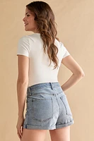 Lory Classic Mom Denim Shorts