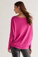 Josie Long Sleeve Dolman Top Orchid