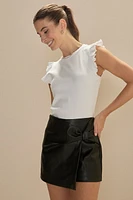 Alana Vegan Leather Skort