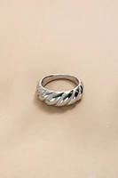 Noelle Stainless Steel Croissant Ring