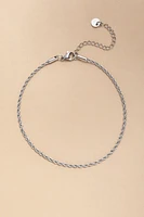 Simone Stainless Steel Twisted Chain Anklet