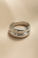 Elsie Double Dome Silver Ring