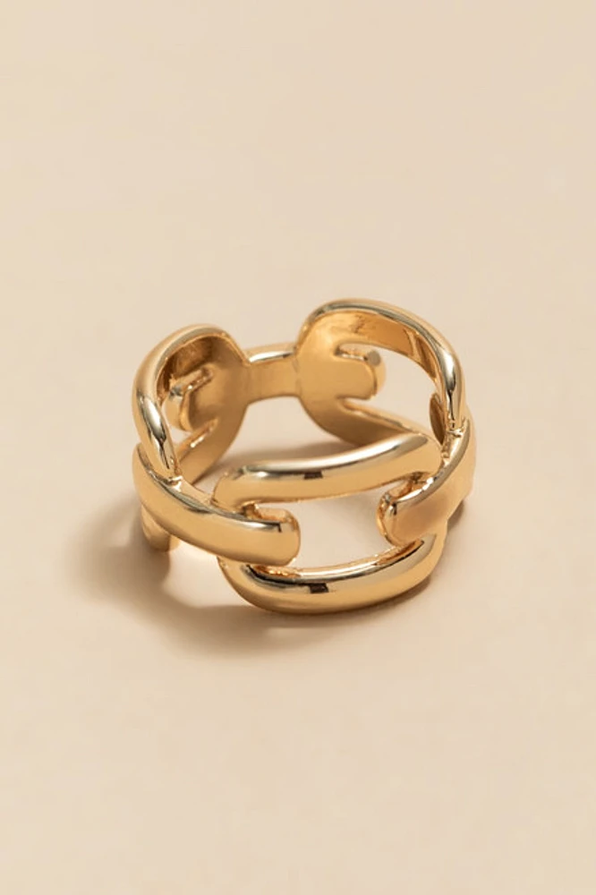 Sonia Horsebit Band Gold Ring