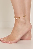 Nina Stainless Steel Heart and Pearl Paperclip Anklet