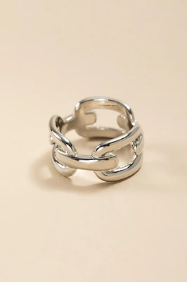 Chelsea Horsebit Band Silver Ring