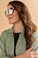 Kelly Mirror Over Frame Cateye Sunglasses