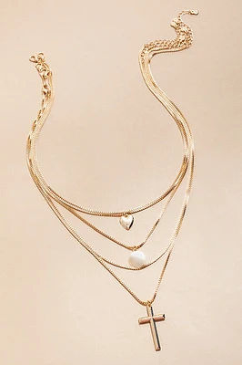 Tonya Layered Gold Chain Pendant Necklace