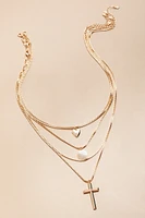 Tonya Layered Gold Chain Pendant Necklace