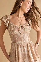 Eve Corset Tiered Midi Dress